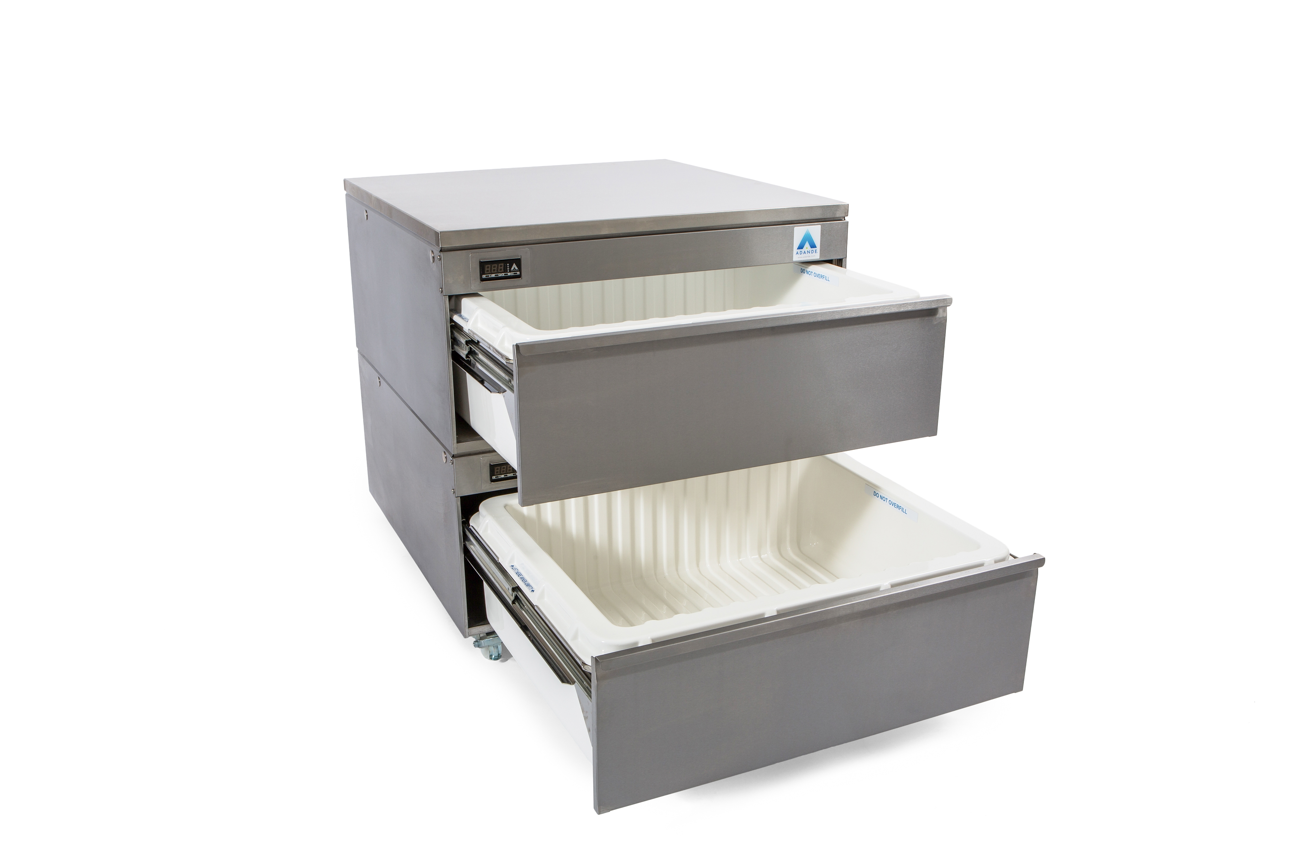 An image of Adande VCR2 Prep Counter With Solid Worktop-Small Castors