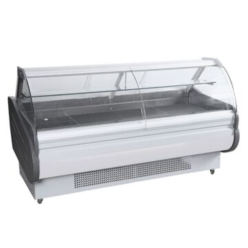 Blizzard BCG-WH Curved Glass Serve Over Counters