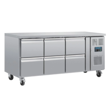 Polar DA548 Six Gastronorm Fridge Prep Counter