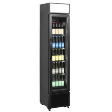 Tefcold FSC175H BLACK Glass Door Fridge