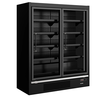 Tefcold GPF2D Galaxy+ Black Glass Door Freezer