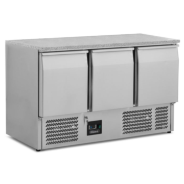 Blizzard BCC3-GR-TOP 3 Door Compact Prep Counter With Granite Top
