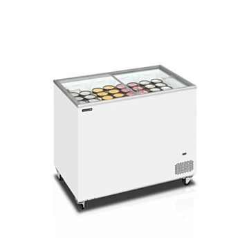 Tefcold IC301SC Sliding Flat Glass Lid Chest Freezer