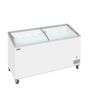 Tefcold IC501SCEB Sliding Curved Glass Lid Chest Freezer - 1550mm