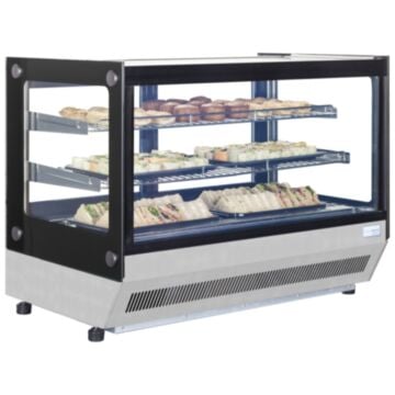 Tefcold LCT 750 F Flat Glass Refrigerated Counter Top Display - 700mm