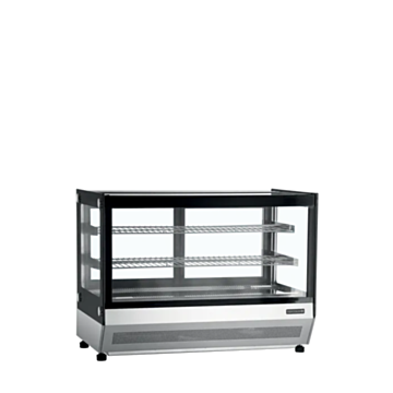 Tefcold LCT 900 F Flat Glass Refrigerated Counter Top Display - 900mm