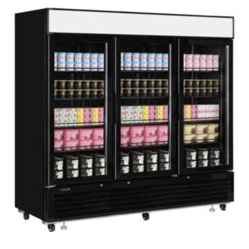 Tefcold LGF7500 Black Triple Door Display Freezer