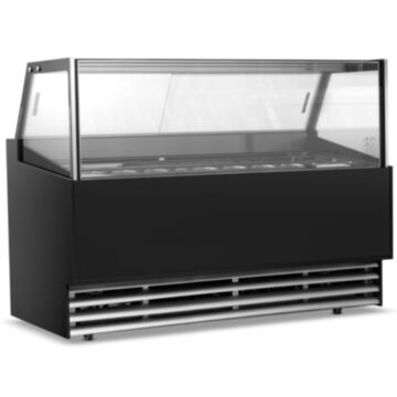 Blizzard LUXE15 Ice Cream Serve Over Display - 15 x 5L Napoli Pans