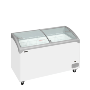 Tefcold NIC401SCEB Sliding Curved Glass Lid Chest Freezer - 1320mm