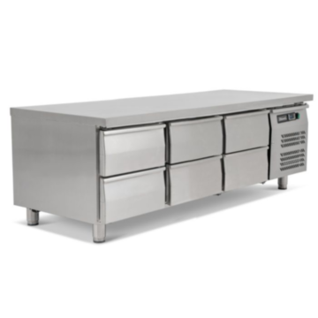 Blizzard SNC3-DRW 6 Drawer Low Height Prep Counter