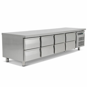 Blizzard SNC4-DRW 8 Drawer Low Height Prep Counter