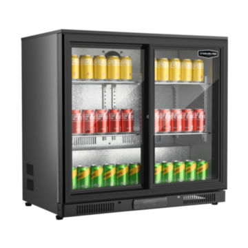 Sterling Pro SP2HC-BS Sliding Double Door Bottle Cooler
