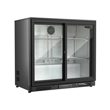 Sterling Pro SP2HC-LOW-BS Double Sliding Door Bottle Cooler
