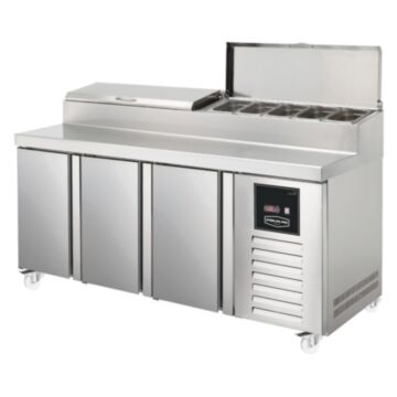 Sterling Pro SPIZ-180 3 Door Refrigerated Prep Counter - 1/4 GN x 10