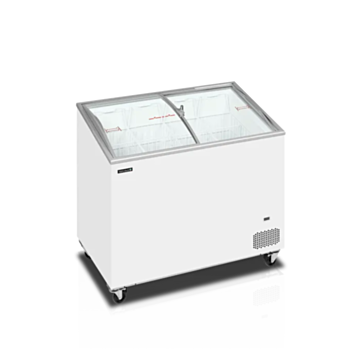 Tefcold IC301SCEB Sliding Curved Glass Lid Chest Freezer