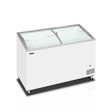 Tefcold IC401SCEB Sliding Curved Glass Lid Chest Freezer