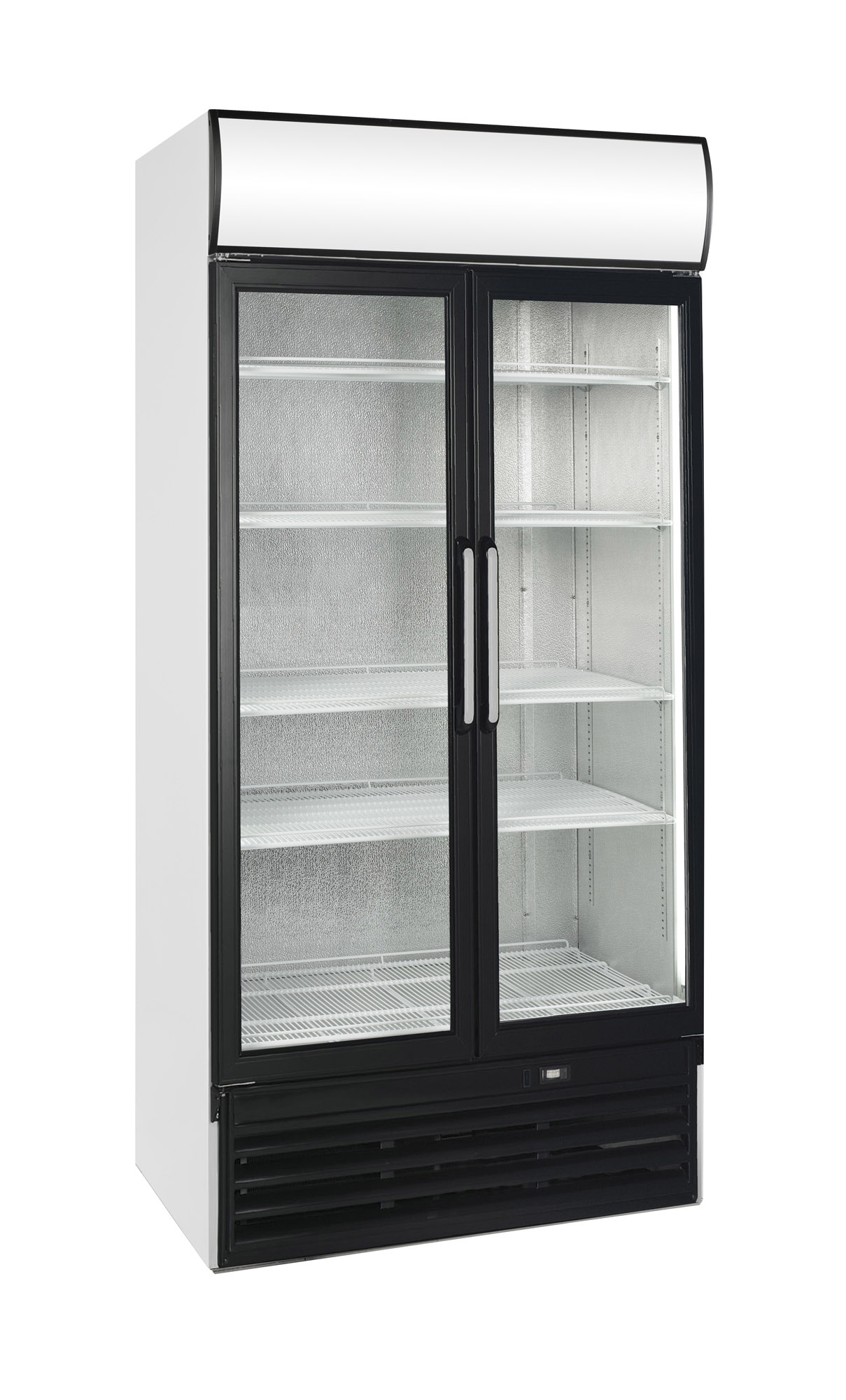 An image of Tefcold FSC1000H Double Hinged Glass Door Fridge