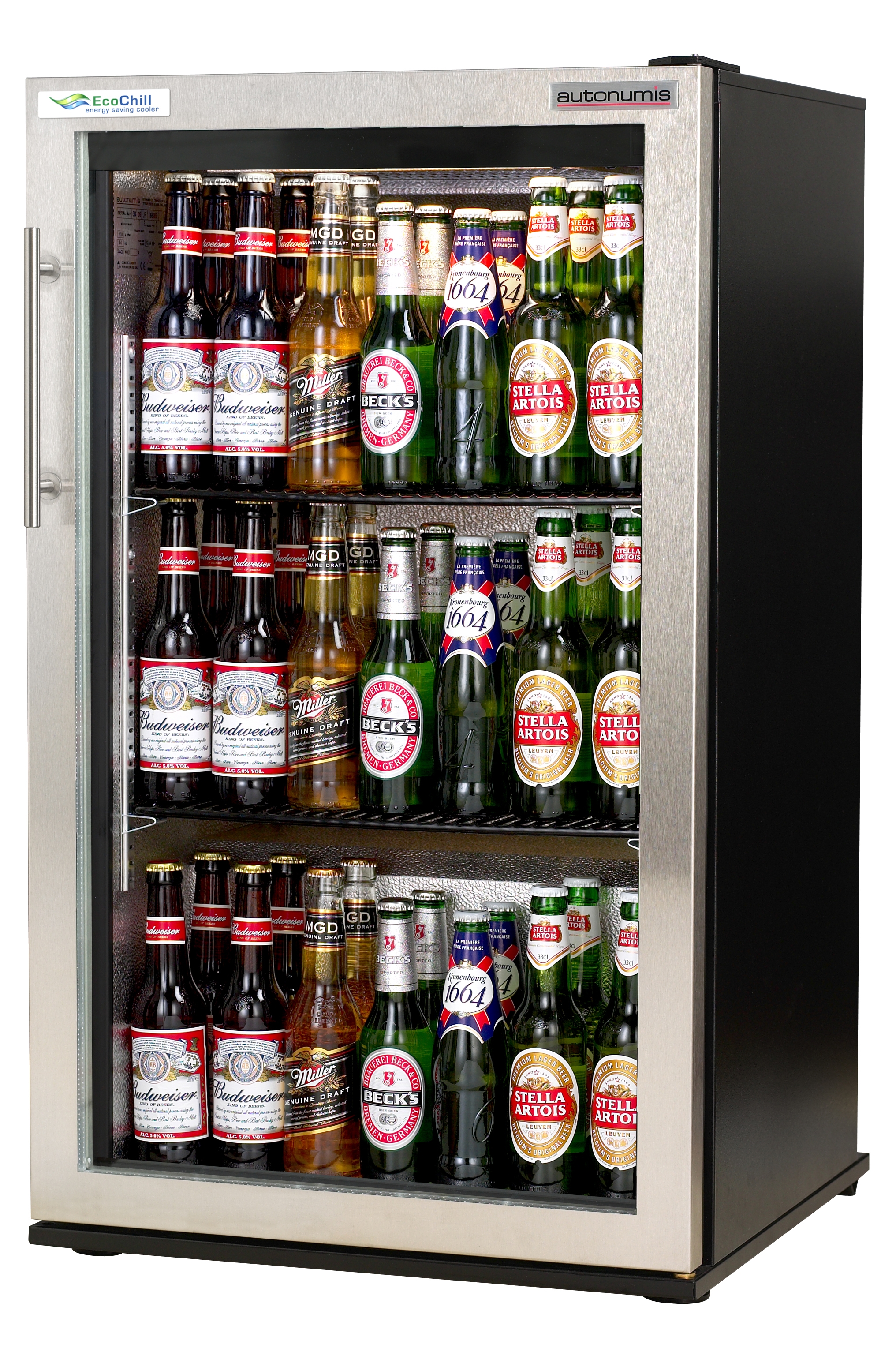 An image of Autonumis EcoChill RIC00005 Stainless Steel Single Door Bottle Cooler