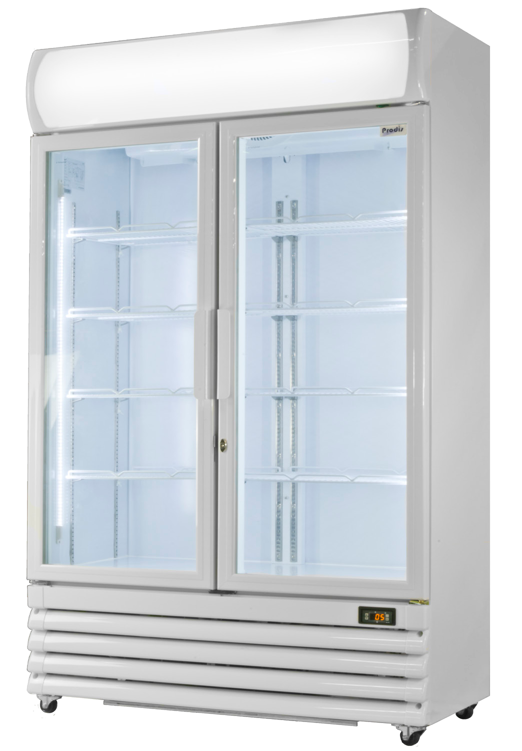 An image of Prodis XD1201 Hinged Glass Door Fridge-12 Months Parts Only