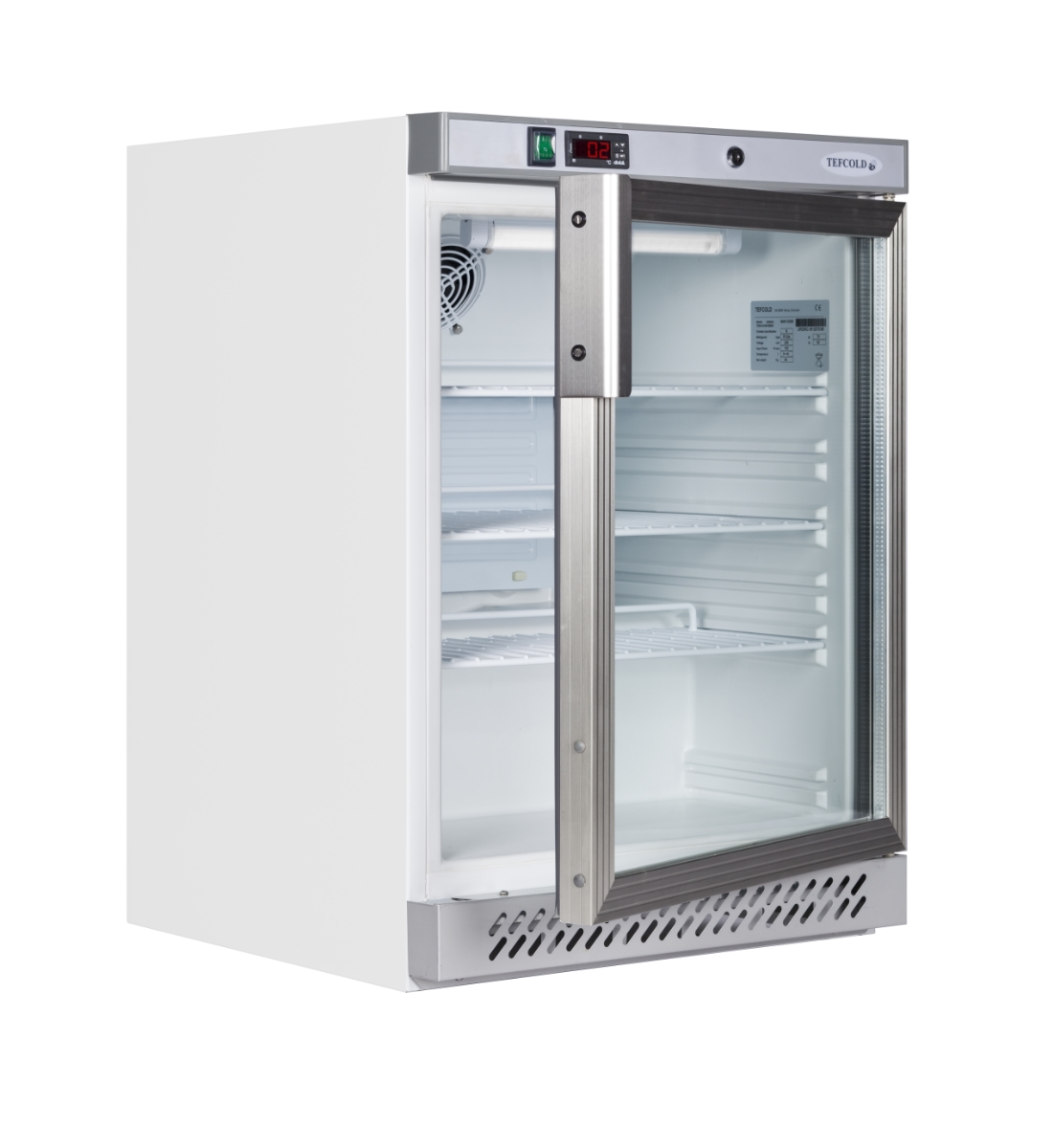 An image of Tefcold UR200G Single Glass Door Fridge-24 Months Parts and Labour