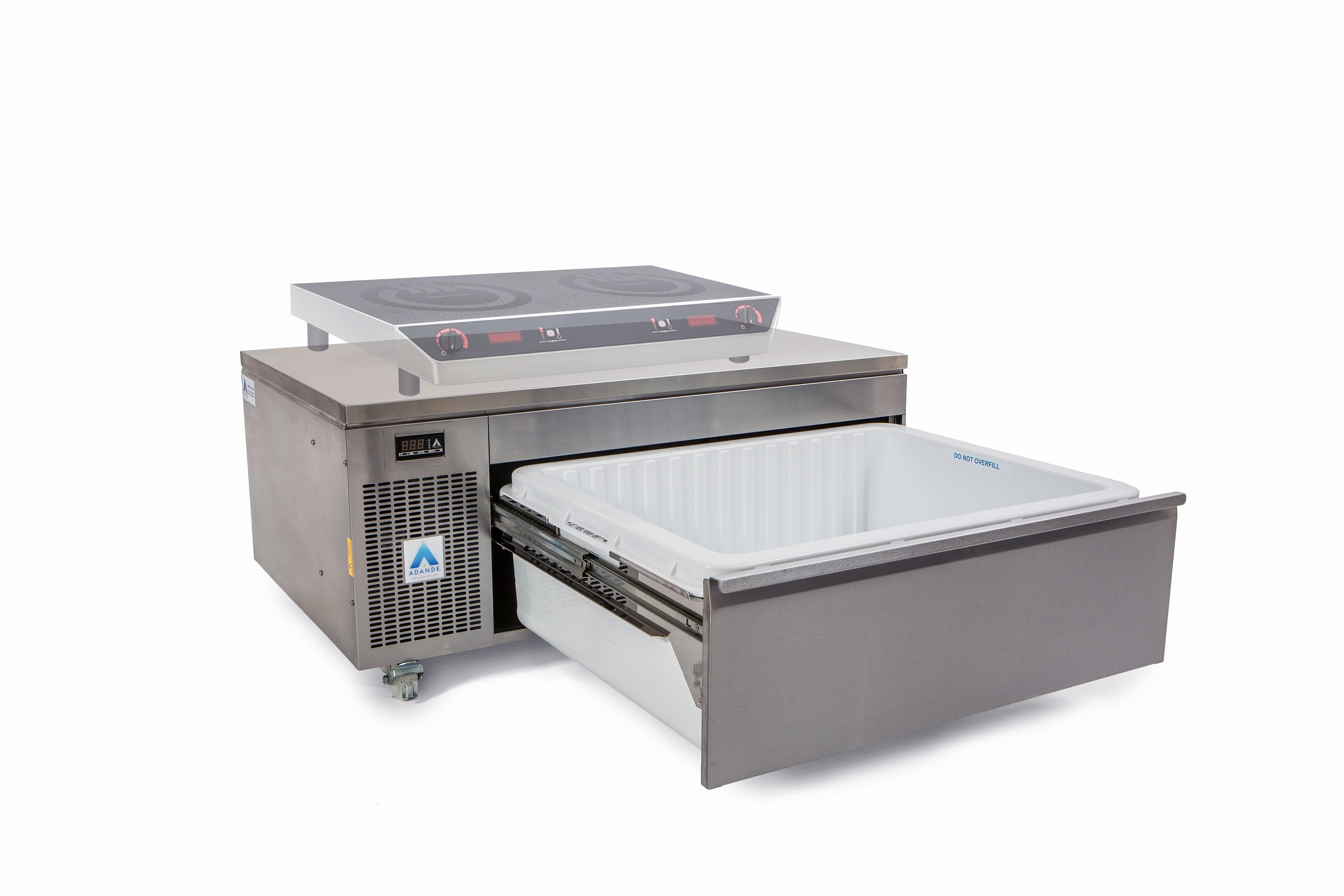 An image of Adande VCS1 Under Counter Single Drawer Unit with Blast Chiller-Rollers and Feet