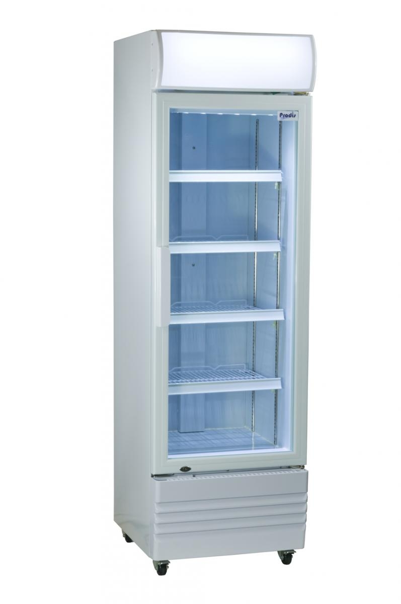 An image of Prodis XD260C Compact Glass Door Display Fridge-12 Months Parts and Labour