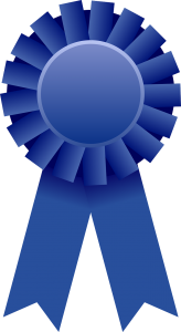 Blue rosette award