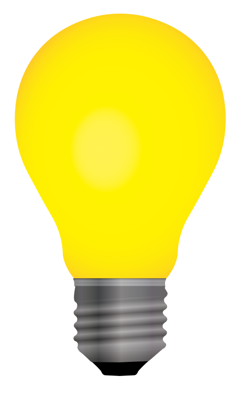 Yellow light bulb