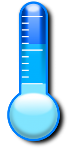 Blue thermometer