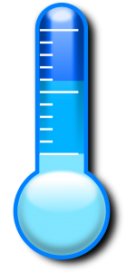 Blue thermometer