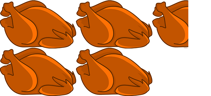 4 1/2 roast chickens