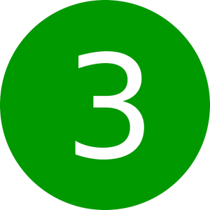 Number 3 in a green circle
