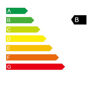 Rated B on a Minimum Energy Performance scale of A to G