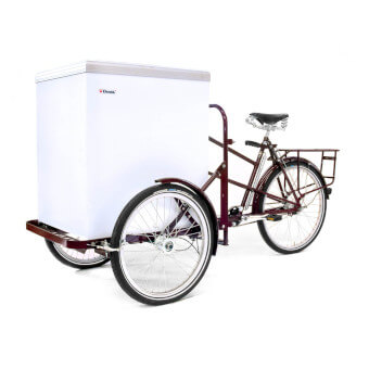 mobile ice cream freezer on back of bicycle