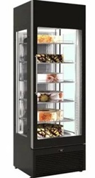 upright cake display fridge with cakes