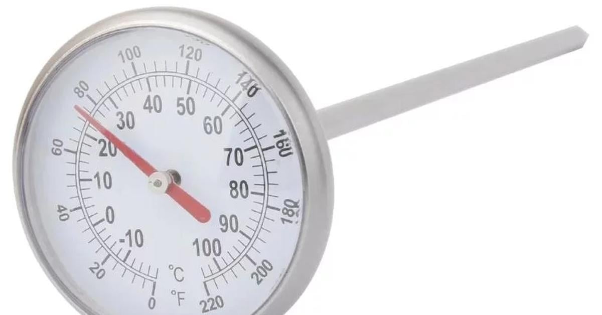 meat thermometer with probe and large dial