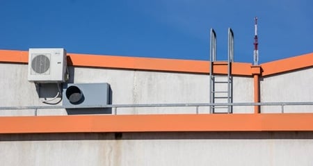 remote refrigeration unit on roof top