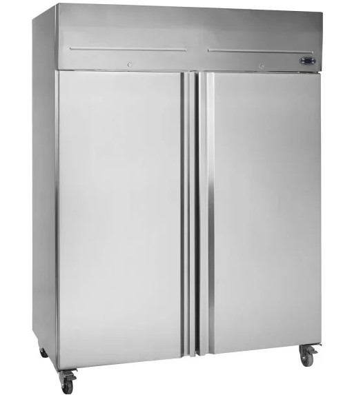 solid double door catering fridge