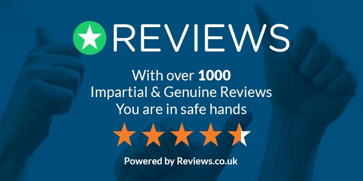 We are highly rated on Reviews.co.uk