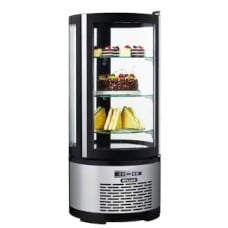 Blizzard rotating circular cake display with cakes inside