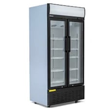 Blizzard double glass door display fridge with canopy