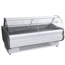 Blizzard serve over counter with curved glass